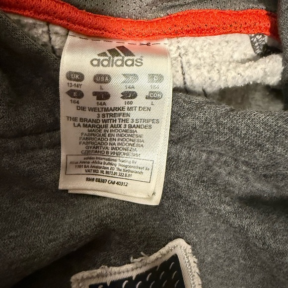 Adidas Gray Hoodie with Red Logo - Picture 6 of 10